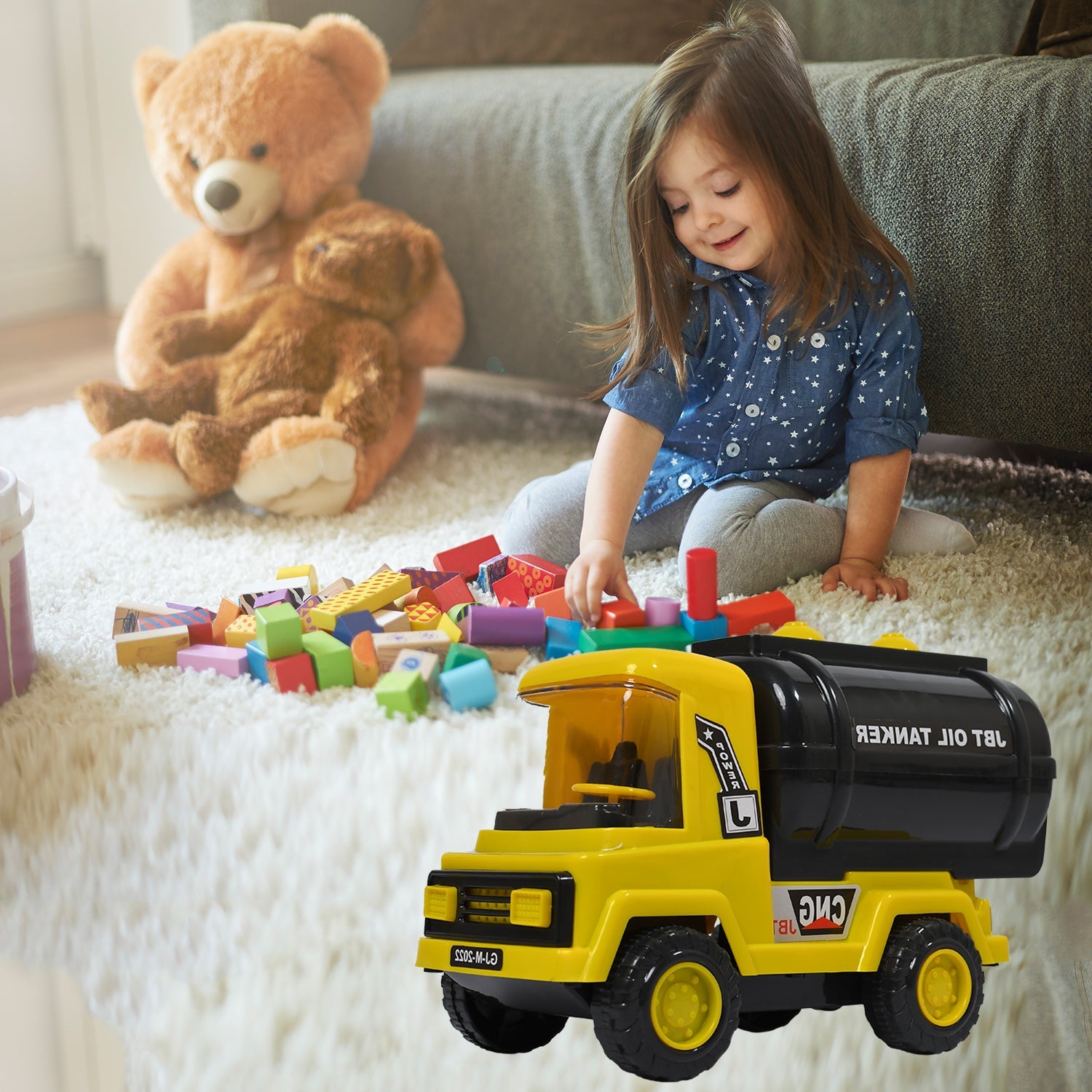 4484 Big Size Heavy Duty Unbreakable Friction Powered with Engine Sound While Running | Non Electric Toy |Tempo Oil - Water Tanker Vehicle Truck for Kids Size DeoDap 4484 Big Size Heavy Duty Unbreakable Friction Powered with Engine Sound While Running | Non Electric Toy |Tempo Oil - Water Tanker Vehicle Truck for Kids Size DeoDap